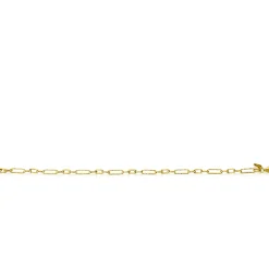 Discount Zinzi Gold 14 karaat gouden armband met bewerkte paperclip-schakels en ovale schakels van 3,5mm breed 19cm ZGA494