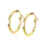 New Zinzi Gold 14 karaat gouden oorringen vierkante buis 15 x 1,5mm ZGO305