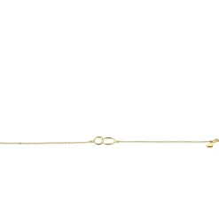 Zinzi Gold 14 karaat gouden armband open rondjes in elkaar ZGA115