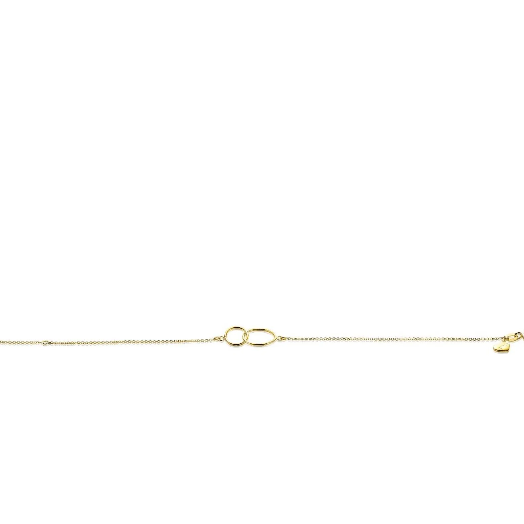 Zinzi Gold 14 karaat gouden armband open rondjes in elkaar ZGA115