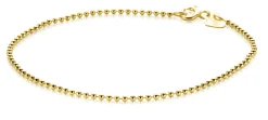 New Zinzi Gold 14 karaat gouden bolletjes armband 1,3mm breed ZGA292