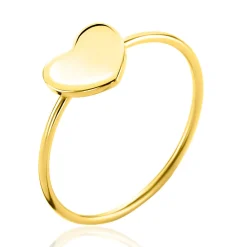 Clearance Zinzi Gold 14 karaat gouden ring met glanzend hartje ZGR486