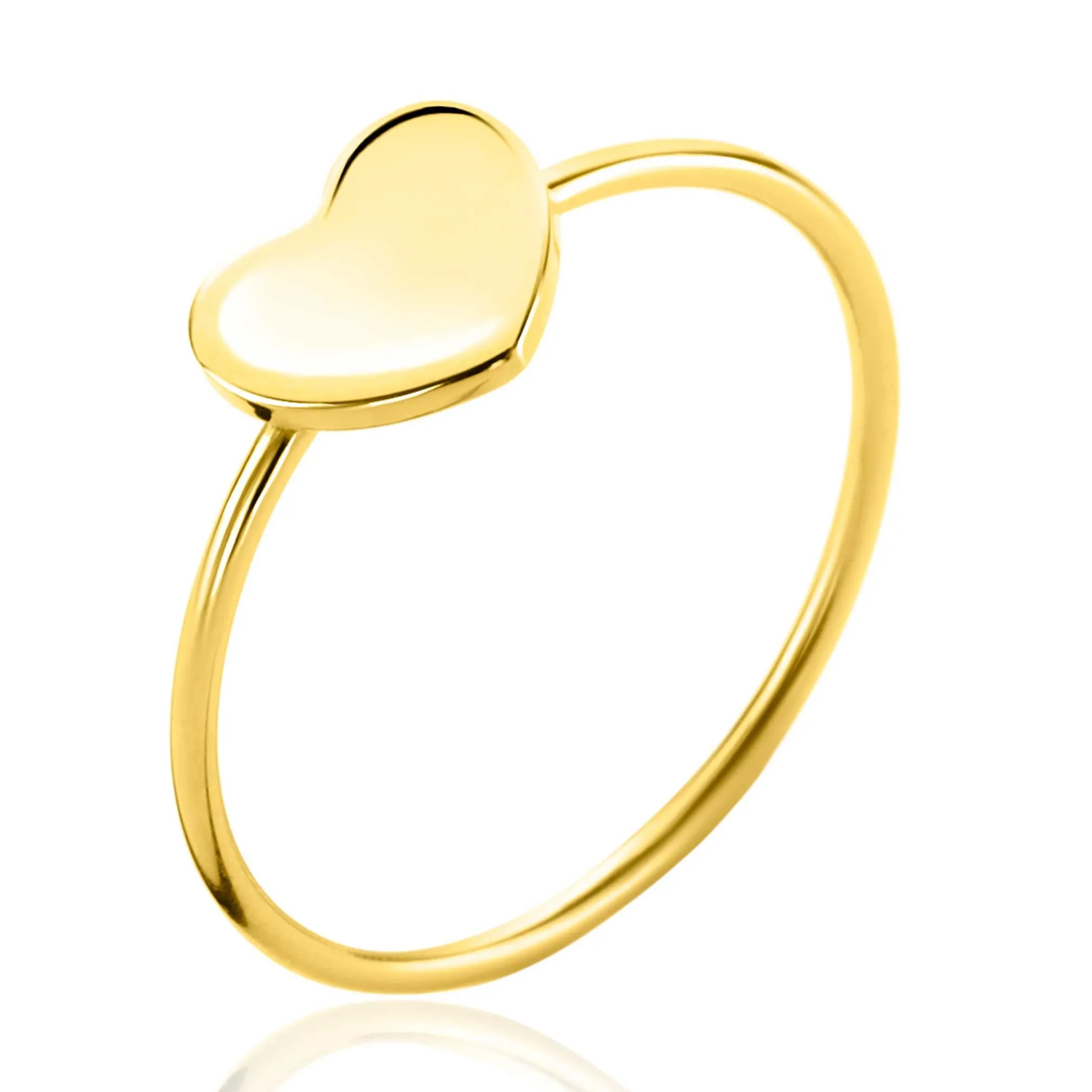 Clearance Zinzi Gold 14 karaat gouden ring met glanzend hartje ZGR486