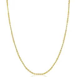 Best Zinzi Gold 14 karaat gouden massieve ketting met bewerkte gedraaide staafjes en fijne jasseron schakels 2mm breed 41-43cm ZGC500