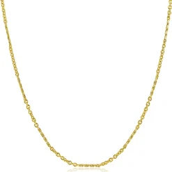 Best Zinzi Gold 14 karaat gouden massieve ketting met bewerkte gedraaide staafjes en fijne jasseron schakels 2mm breed 41-43cm ZGC500