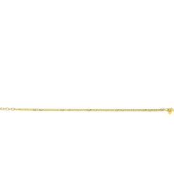 Clearance Zinzi Gold 14 karaat gouden massieve gourmet armband met valkenoog schakels 2mm breed 17-19cm ZGA498