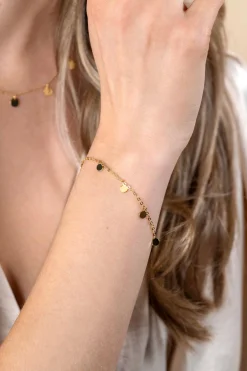 Clearance Zinzi Gold 14 karaat gouden armband ronde plaatjes ZGA167