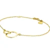 Clearance Zinzi Gold 14 karaat gouden jasseron armband ronde vormen 18-20cm ZGA113