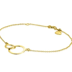 Clearance Zinzi Gold 14 karaat gouden jasseron armband ronde vormen 18-20cm ZGA113