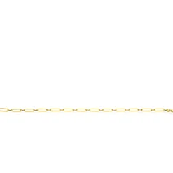 Clearance Zinzi Gold 14 krt gouden armband met trendy paperclip/closed for ever schakels met tussenoog 3mm breed, lengte 19cm ZGA470