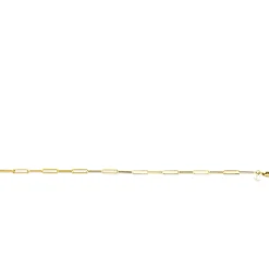 New Zinzi Gold 14 krt gouden armband met trendy paperclip/closed for ever schakels 3mm breed, lengte 19cm ZGA386