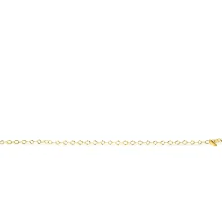 New Zinzi Gold 14 krt gouden armband met bewerkte ovale schakels 3mm breed 19cm ZGA538