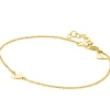 Online Zinzi Gold 14 krt gouden armband 16-19cm met hart hanger 6mm ZGA312
