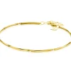 Hot Zinzi Gold 14 krt gouden armband met langwerpige glanzende staafjes 1,6mm breed 16,5-19cm ZGA461