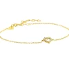 Best Zinzi Gold 14 krt gouden armband met sierlijk open hartje (7mm), bezet met witte zirconia's 16,5-19,5cm ZGA450