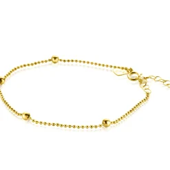 Clearance Zinzi Gold 14 krt gouden bolletjes armband 3mm breed, lengte 16-19cm ZGA311
