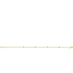 Clearance Zinzi Gold 14 krt gouden bolletjes armband 3mm breed, lengte 16-19cm ZGA311