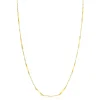 Hot Zinzi Gold 14 krt gouden fijne massieve schakelketting met dertien lange gladde plaatjes 45cm ZGC490