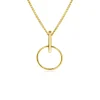 Online Zinzi Gold 14 krt gouden hanger 18mm met open ronde vorm en trendy staafje als hangoog ZGH404 (zonder collier)