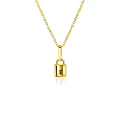 Clearance Zinzi Gold 14 krt gouden hanger met trendy slotje 5mm ZGH419 (zonder collier)