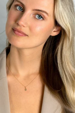 Clearance Zinzi Gold 14 krt gouden hanger met trendy slotje 5mm ZGH419 (zonder collier)