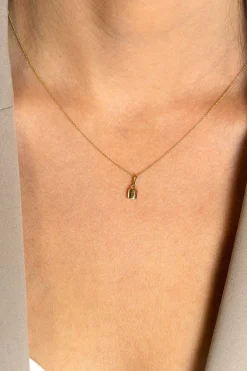 Clearance Zinzi Gold 14 krt gouden hanger met trendy slotje 5mm ZGH419 (zonder collier)