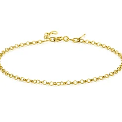 Clearance Zinzi Gold 14 krt gouden jasseron armband 2,2mm breed 18-20cm ZGA441