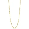 Hot Zinzi Gold 14 krt gouden jasseron ketting 2,2mm breed 43-45cm ZGC441