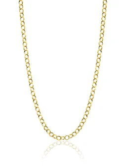 Hot Zinzi Gold 14 krt gouden jasseron ketting 2,2mm breed 43-45cm ZGC441
