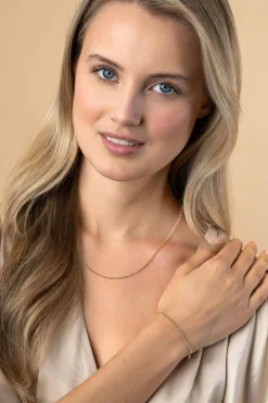 Hot Zinzi Gold 14 krt gouden jasseron ketting 2,2mm breed 43-45cm ZGC441