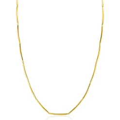 Sale Zinzi Gold 14 krt gouden ketting met langwerpige glanzende staafjes 1,6mm breed 40-43cm ZGC461