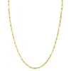 New Zinzi Gold 14 krt gouden ketting met stoere rechthoekige staafjes (2mm breed) met vierkante buis 43cm ZGC452