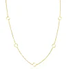 Hot Zinzi Gold 14 krt gouden ketting met subtiele jasseron schakels en zeven open rondjes 6,5mm breed 42-45cm ZGC445