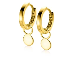 New Zinzi Gold 14 krt gouden oorbedels glad rond 5,5mm ZGCH388 (zonder oorringen)