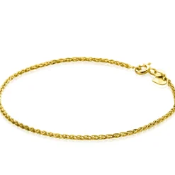 Best Zinzi Gold 14 krt gouden palmier armband 1,5mm breed, lengte 18,5cm ZGA307