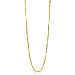 Zinzi Gold 14 krt gouden palmier collier 1,5mm breed, lengte 43cm ZGC307