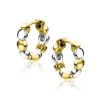 Online Zinzi gold plated bicolor oorringen rondjes 13,5x2,5mm ZIO2273
