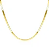 New Zinzi gold plated zilveren platte slangen-ketting 45cm 3,5mm breed ZIC2292G