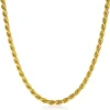 Online Zinzi gold plated zilveren koord ketting 45cm 4mm breed ZIC2343G