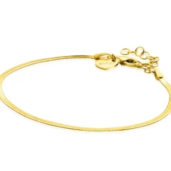 Zinzi gold plated zilveren platte slangen-armband 1,9mm breed ZIA2360
