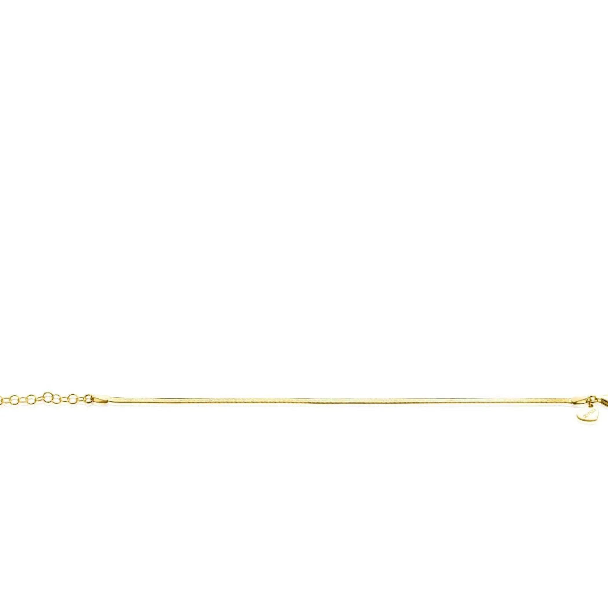 Zinzi gold plated zilveren platte slangen-armband 1,9mm breed ZIA2360