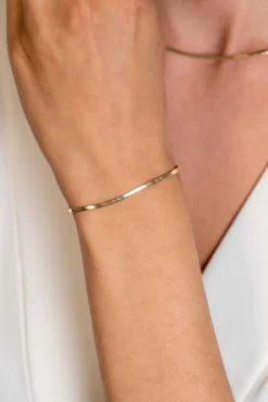 Zinzi gold plated zilveren platte slangen-armband 1,9mm breed ZIA2360
