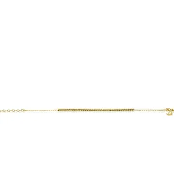 Discount Zinzi gold plated zilveren jasseron armband met bolletjes schakels (2,5mm breed) in het midden 16-19cm ZIA2640G