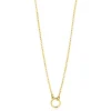 Zinzi gold plated zilveren ketting met open rondje 40-45cm ZIC2523G