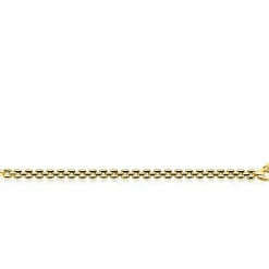 Best Zinzi gold plated zilveren brede rolex-style schakel-armband 8mm breed 19cm ZIA2764G