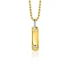 Clearance Zinzi gold plated zilveren rechthoekig plaatje als hanger 20mm bezet met witte zirconia ZIH2298 (zonder collier)