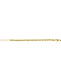 Clearance Zinzi gold plated zilveren koord armband 4mm breed ZIA2343G