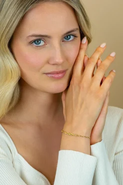 Best Zinzi gold plated zilveren armband met aflopende marine-schakels (3,8mm breed) 17–20cm ZIA2762G