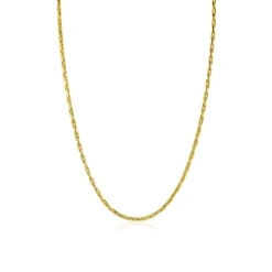 Hot Zinzi gold plated zilveren schakel ketting 2,3mm breed 43-45cm ZIC2648G