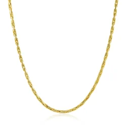 Hot Zinzi gold plated zilveren schakel ketting 2,3mm breed 43-45cm ZIC2648G